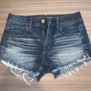 American Eagle hi-rise festival jean shorts.